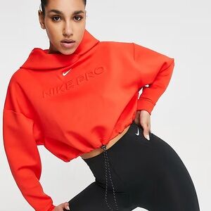 Nike Pro Training fleece hoodie in red NWOT